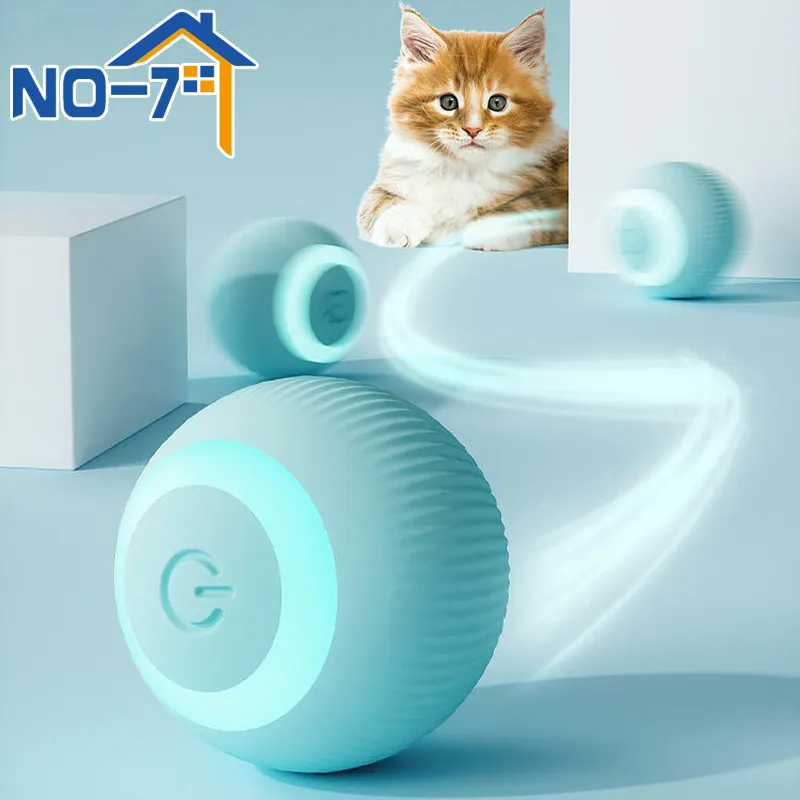 Pelota automática interactiva para diversión de los gatos