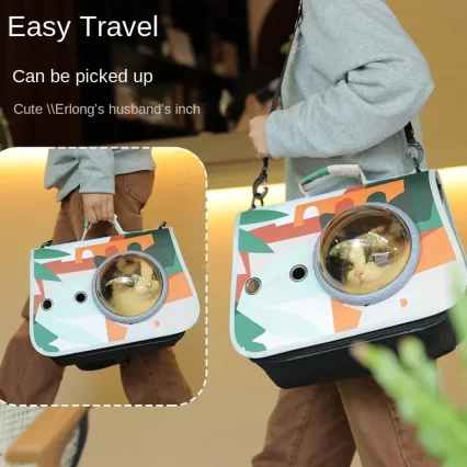 Bolsa-de-transporte-transparente-port-til-para-mascotas-mochila-de-un-hombro-c-psula-espacial-para-2