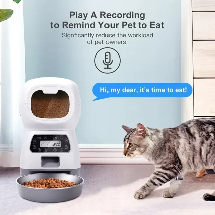 Máquina inteligente de alimentación automática para gatos