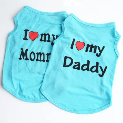 Ropa-informal-para-mascotas-Camiseta-con-estampado-de-I-Love-Mommy-Daddy-chaleco-para-gato-100-3