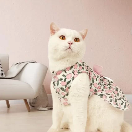 Vestido-de-gatito-de-textura-suave-para-fiesta-chaleco-con-estampado-de-lim-n-falda-de-1